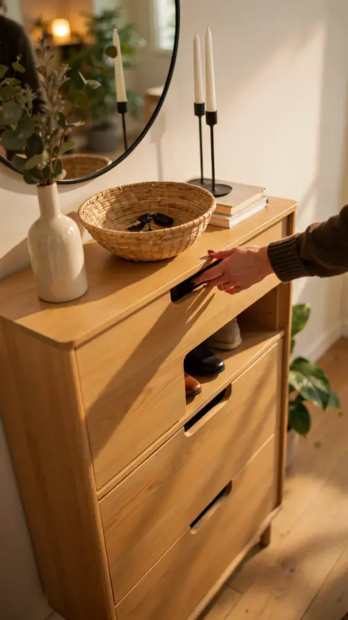 Entryway Shoe Cabinet Ideas | Slim Storage for Small Spaces | Modern Entryway Decor