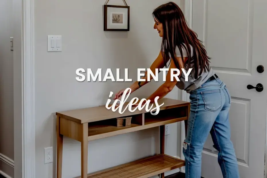 Small Entryway Ideas on a Budget – Slim Console & DIY Wall Hooks