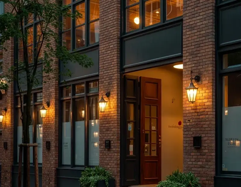 Brick Entryway Lighting for Cozy Winter Nights